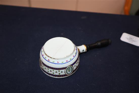 A pair of Sevres toy saucepans, c.1780